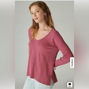 Lucky Brand Waffle Thermal Knit Top